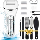 Перезаряжаемая электрическая пилка для ног, аппарат для удаления мозолей, педикюрное устройство, инструменты для ухода за ногами, пилка для ног на каблуках, удаление омертвевшей кожисерого цвета