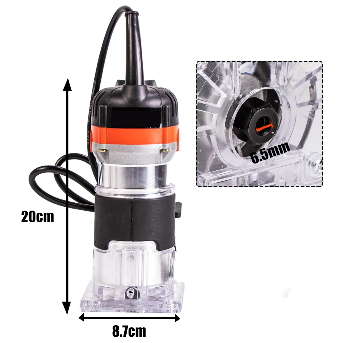 

3500RPM 2200W Woodworking Electric Trimmer Wood Milling Engraving Slotting Trimming Machine Hand Carving Machine Wood Router
