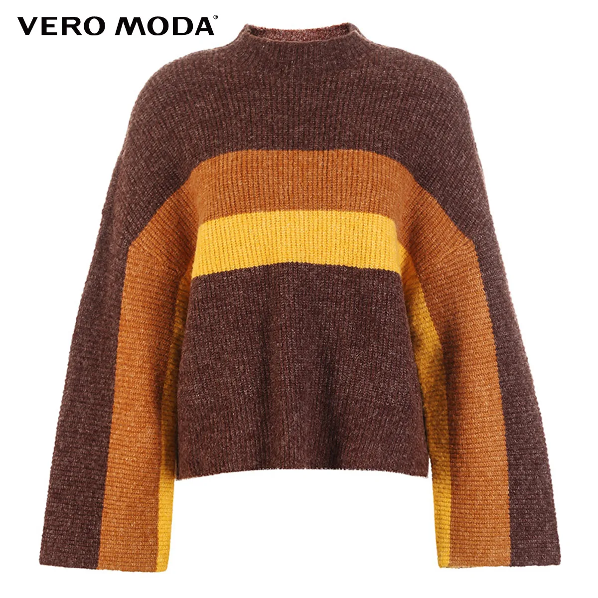 Vero Moda свитер женский женский свободный свитер в полоску с открытыми плечами | 318413531