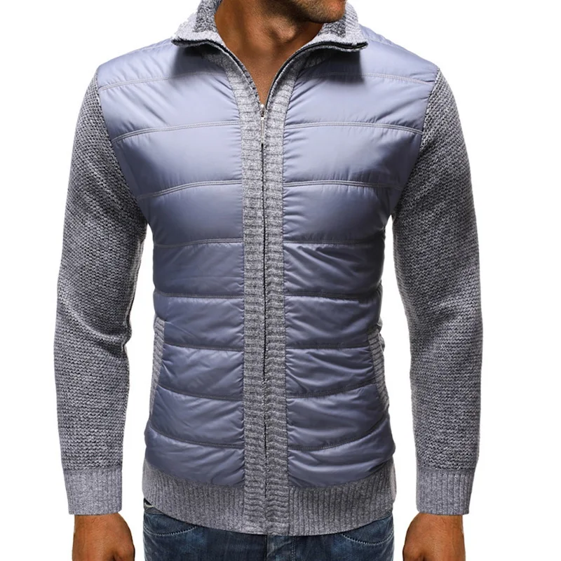 ADISPUTENT2019New мужской толстый свитер пальто на зиму и осень пуховое черный синий