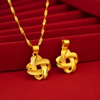 real 18k gold pendant necklace chinese knot trendy leaf design solid 999 chain for women fine jewelry gifts