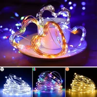 5m 10m led string lights copper wire battery operated decorative festoon fairy lights wedding christmas tree home room decor