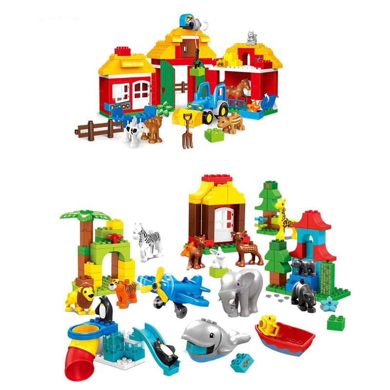 Конструктор Gorock в виде животного из зоопарка и фермы набор строительных блоков