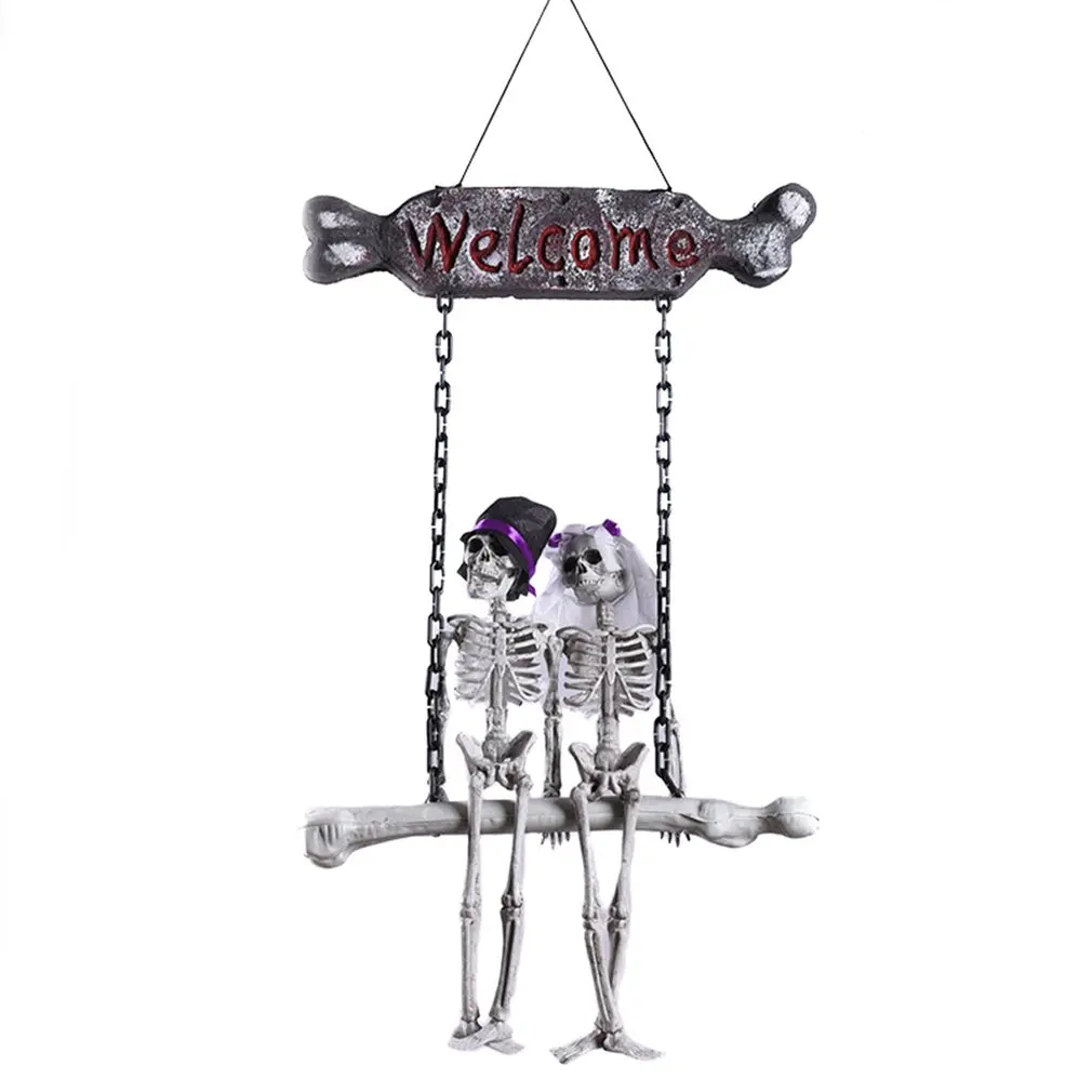 

Скелет для Хэллоуина/подвеска на дверную тарелку для невесты и жениха/приветственное украшение/украшение на Хэллоуин