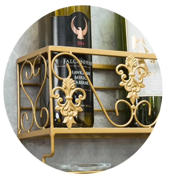 Железная Винная стойка настенный подвесной держатель для Винных Бокалов бокал