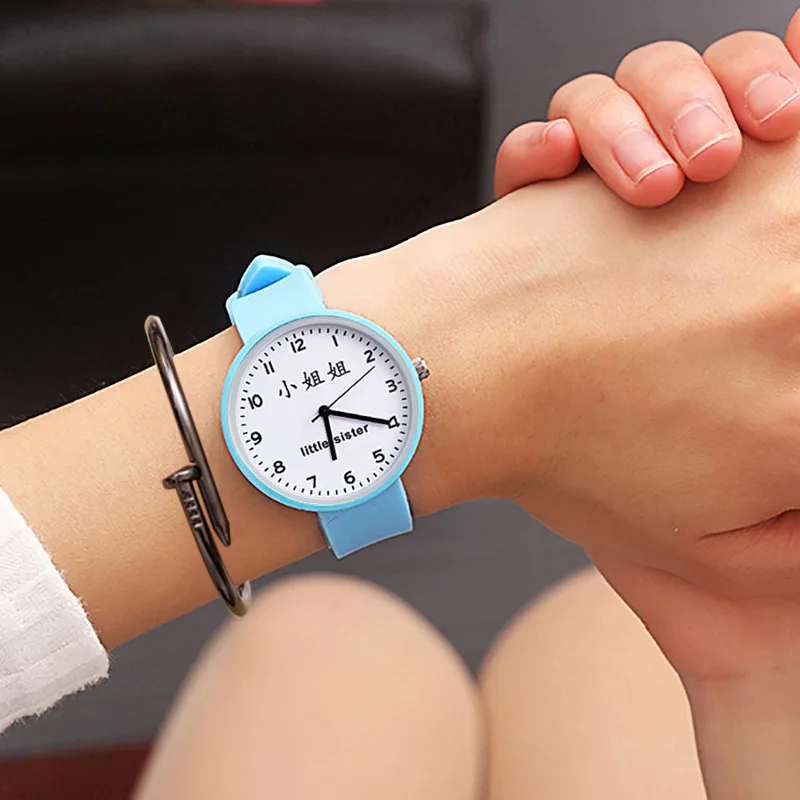

Cherry blossom powder girl heart watch schoolgirl Korean version of the simple fashion trend little sister cute little fresh