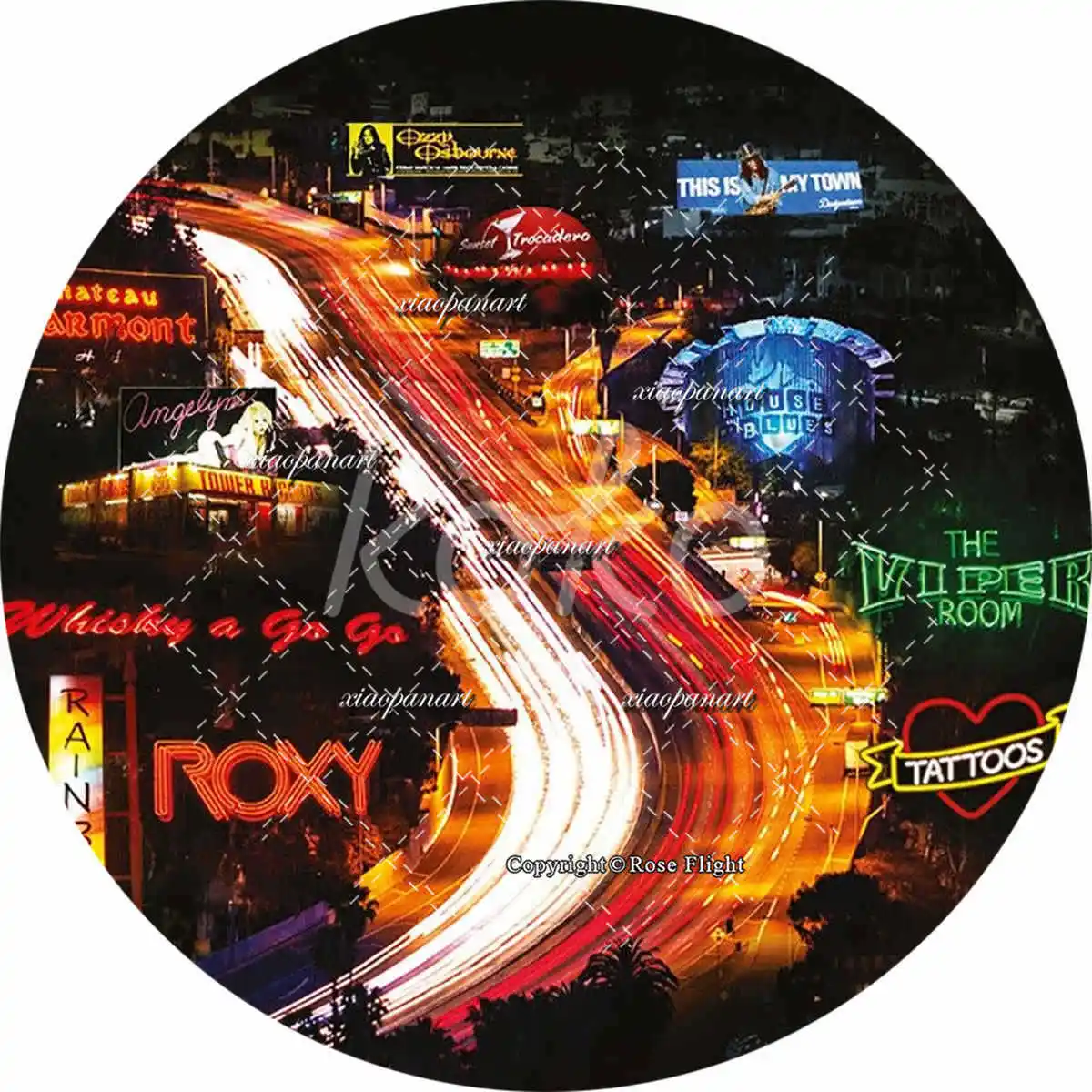 

Sunset Strip Ting hanging type special metal plaque wall warning sign poster decorative crafts