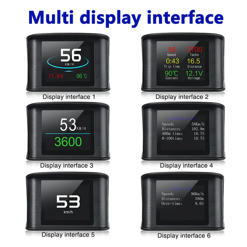 P10 Автомобильный сканер HUD с ЖК дисплеем OBD2 диагностический инструмент в