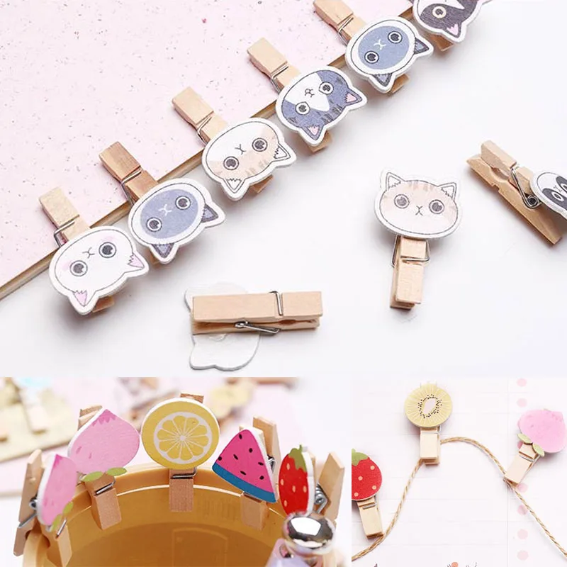10 шт./партия Декоративные Деревянные прищепки для фотобумаги|Украшения своими