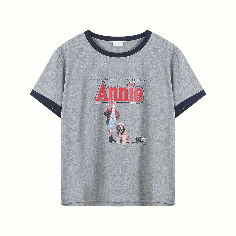 

10-color White T-shirt Women Short Sleeve Summer 2021 New Loose Round Neck Printed Tee Top N557H