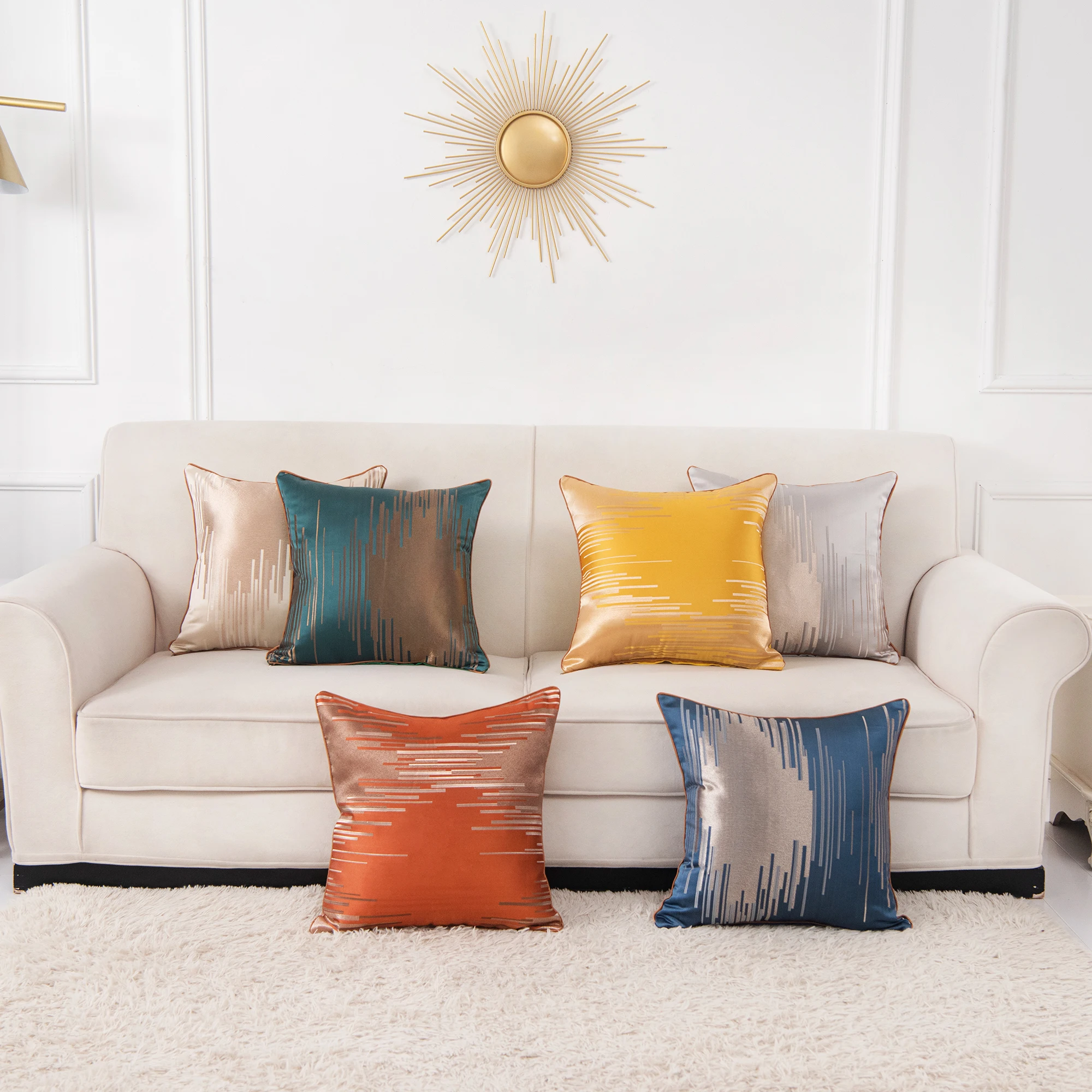 

Light Luxury Cushion Cover Throw Pillow Cases for Living Room Bedroom Sofa Car Seat Shiny Decorative Pillowcase