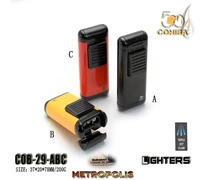 cohiba windproof powerful triple torch lighter bbq jet gas cigar lighter turbo metal kitchen cigar spray gun outdoor gadgets man