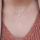 Модное крошечное ожерелье с инициалом золотого и серебряного цвета, с буквами, с одним именем, чокер, ожерелье для женщин, кулон, ювелирные изделия, подарок на день рождения