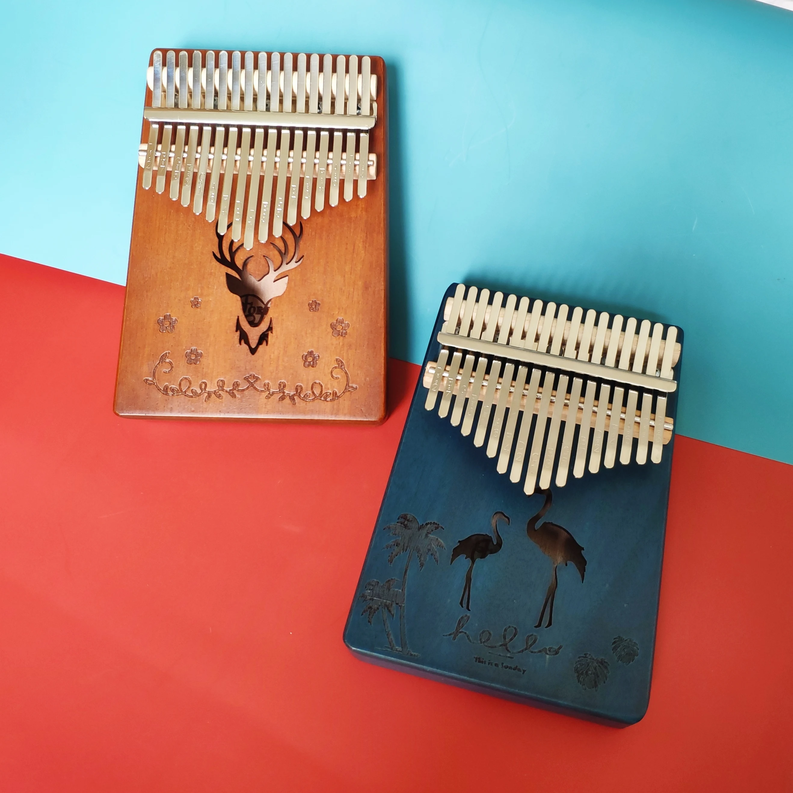 Пианино Kalimba с 17 клавишами высокое качество корпус из красного дерева акации