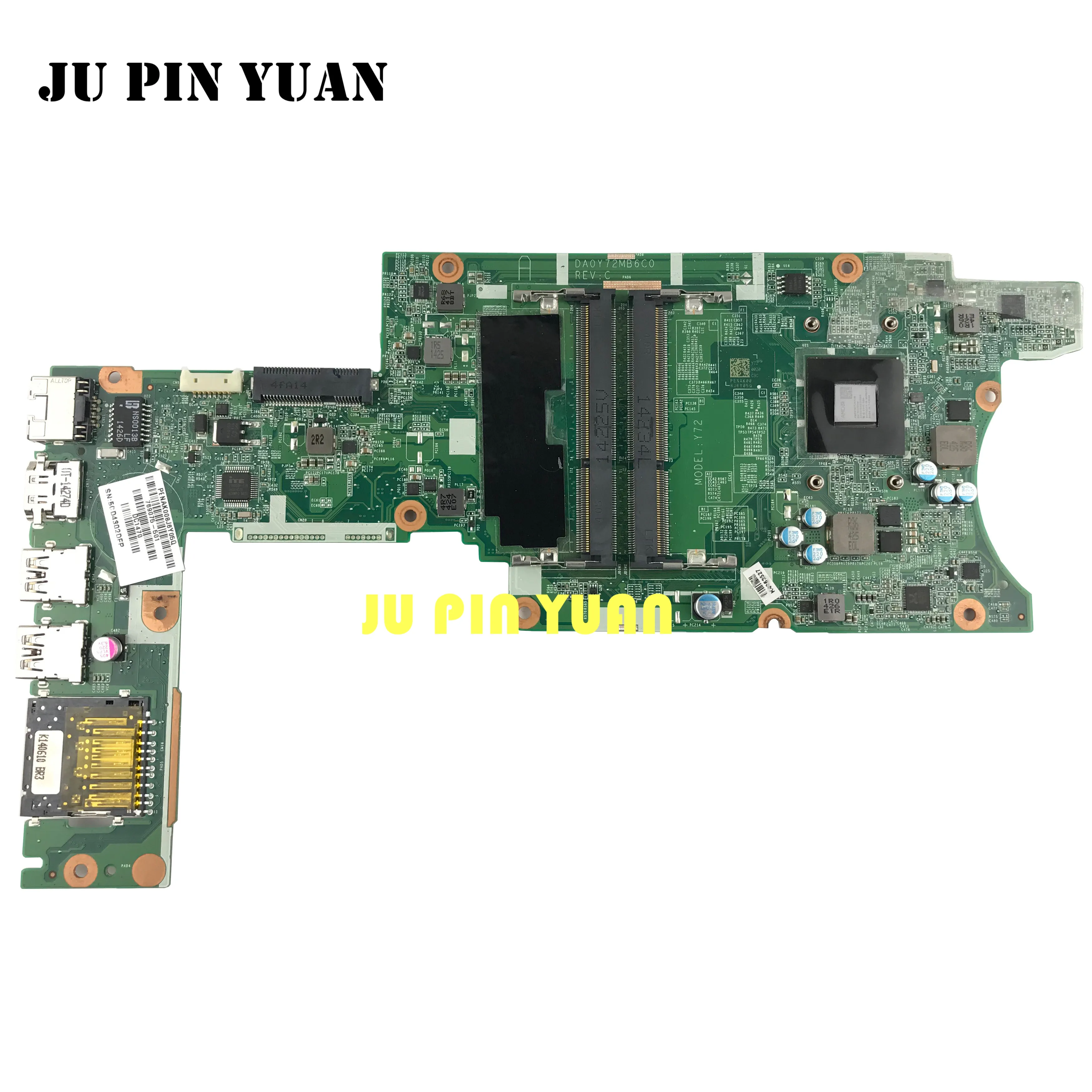 JU PIN YUAN 769075 501 001 DA0Y72MB6C0 Y72 для серии HP Pavilion X360 13 a материнская плата со штативом