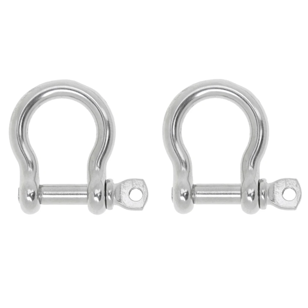 

2 Pieces Boat Chain Rigging Bow Shackle Captive Pin 304 Stainless Steel 4mm