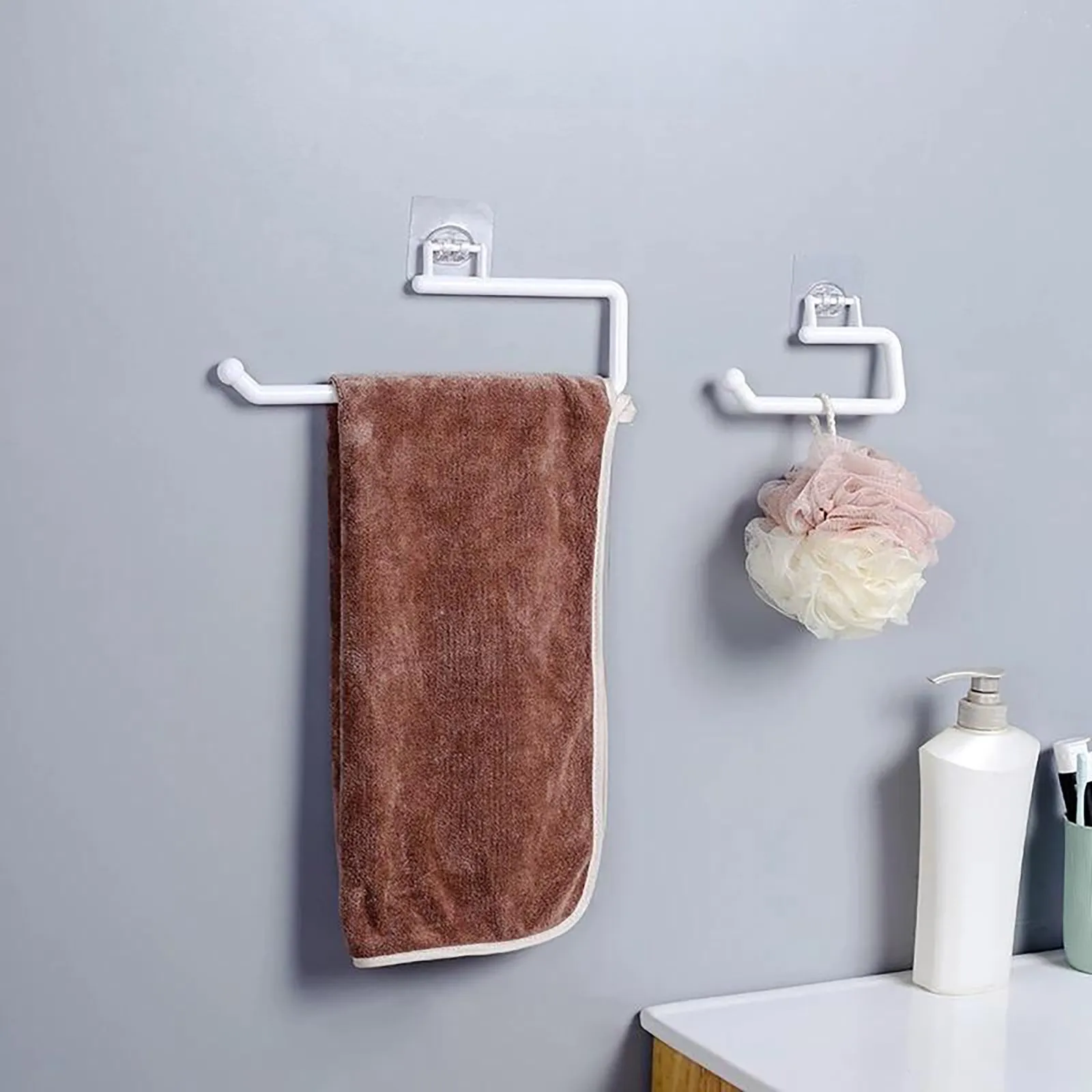 Bathroom Towel Rag Storage Rack Tissue Holder Hanging Kitchen Toilet Paper Shelves Perforation-free Non-marking Hanger | Дом и сад