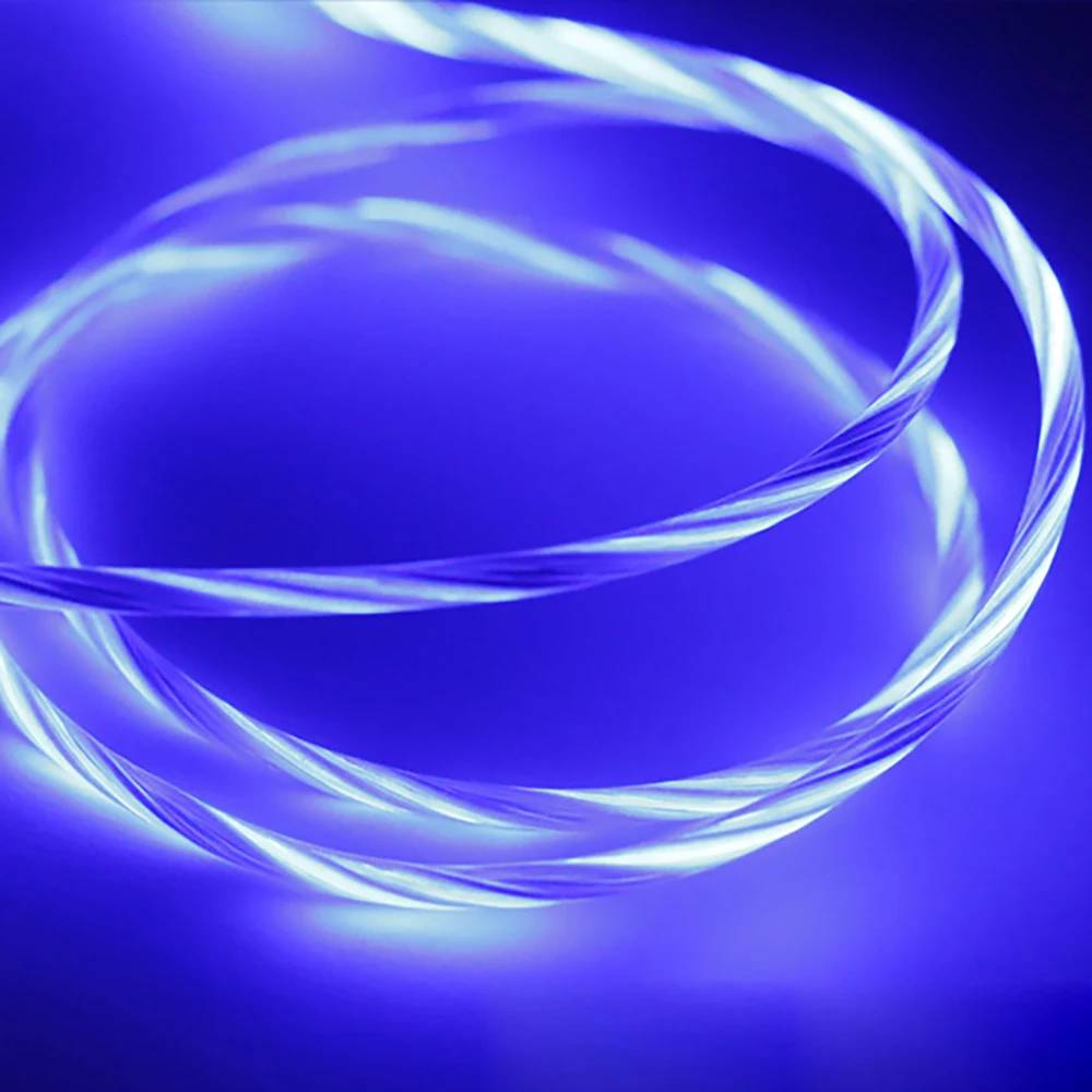 Магнитный кабель anmon зарядный Micro USB Type C светящийся светодиодный для зарядки шнур