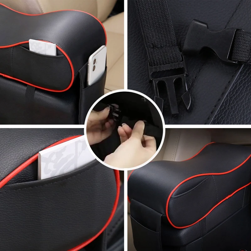 

PU Leather Car SUV Center Console Armrest Pad Auto Center Box Arm Rest Cushion Mat Pillow Cover Armrest Protection Car Styling