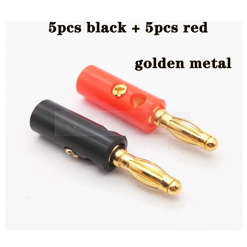 Aligator зажим типа «банан», 10 шт., разъем для проводов, винтовой разъем с позолоченной пластиной, разъемы 4 мм, черный, красный, разъем типа «банан», проводное соединение