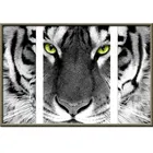 Алмазная 5D картина сделай сам с несколькими изображениями, полноформатная круглая Вышивка крестиком, вышивка с тигром, мозаика с тремя изображениями животных