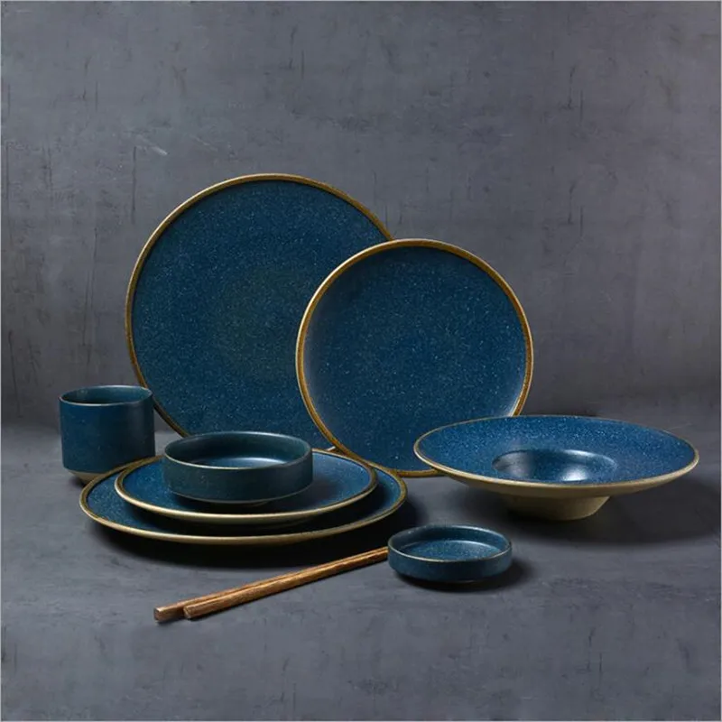 

Ceramics Phnom Penh Plate Steak Dish Rice Bowl Plate Home Hotel Restaurant