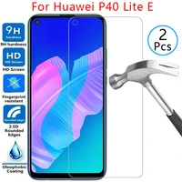 tempered glass screen protector for huawei p40 lite e case cover on p40litee p 40 light e protective phone coque bag accessories