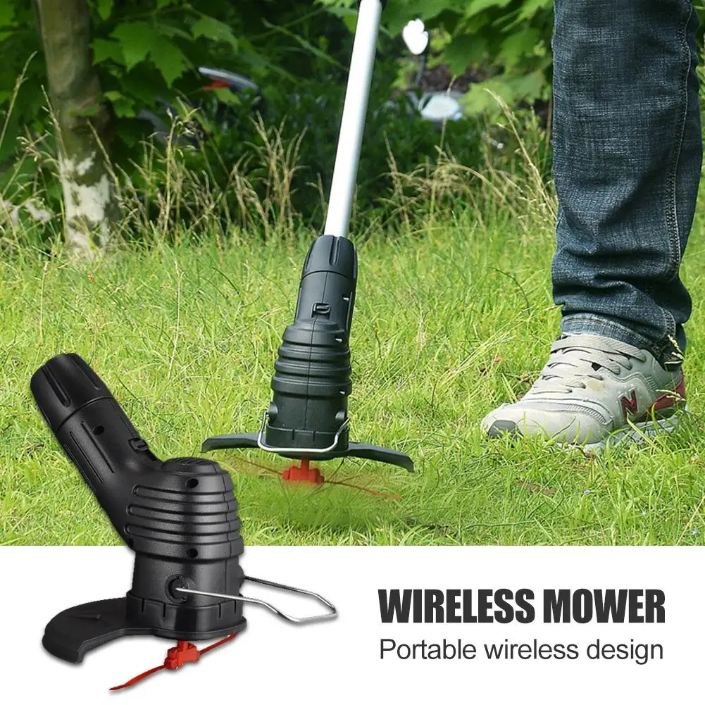 

Electric Lawn Mower 2000mAh Li-ion Cordless Grass Trimmer Portable Adjustable String Cutter Pruning 18000rpm Garden Power Tools