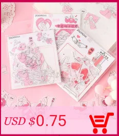 Милые животные прозрачные наклейки s Kawaii DIY украшения ручной дневник для счетов стикеры Скрапбукинг школьные канцелярские принадлежности 06484
