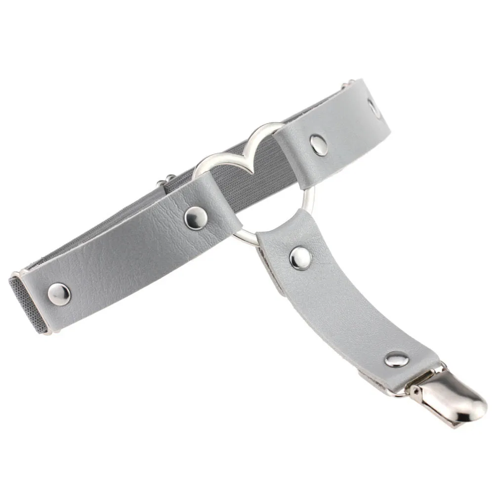 Женский эластичный ремень из искусственной кожи в стиле панк готическое сердце