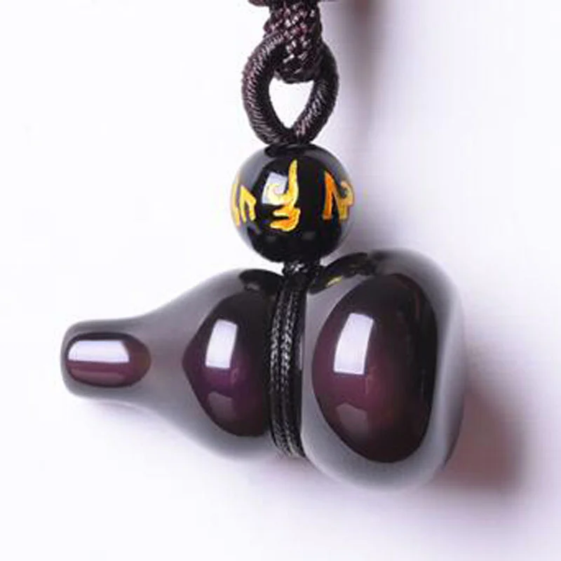 Натуральный Радуга обсидиановый глаз подвеска фэн-шуй ожерелье для мужчин