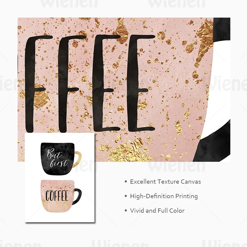 

Nordic Poster Decor Home Mural Coffee Cup Painting Wall Art Canvas Poster Cafe Decoration Wall Picture Dining Room Frameless