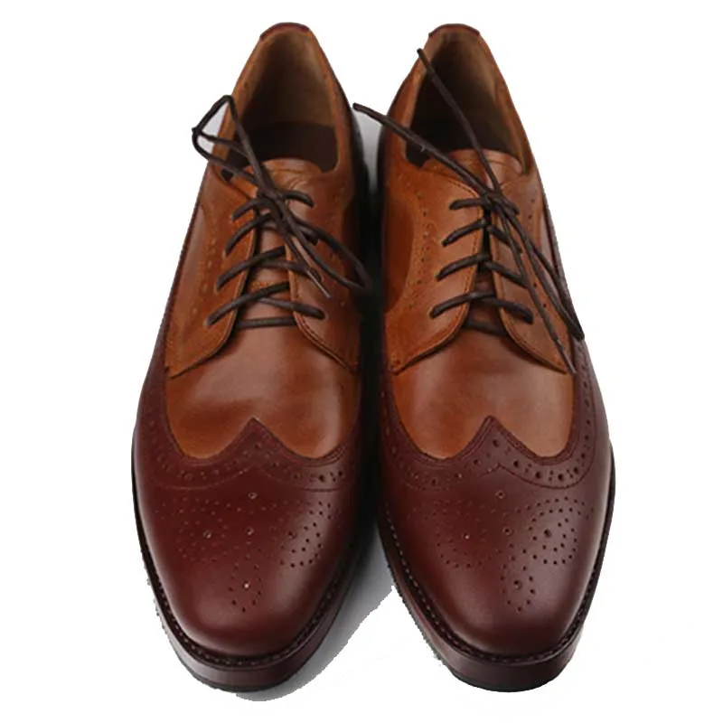 

Sipriks Mens Goodyear Welted Shoes Calf Leather Dress Brogue Shoe Classic Wingtip Suits Male Wedding Boss Business Office Luxury