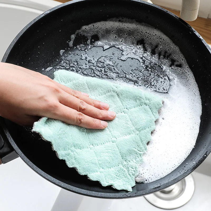 

1pcs Reusable Microfiber Cleaning Rags Kitchen Clean Cloth