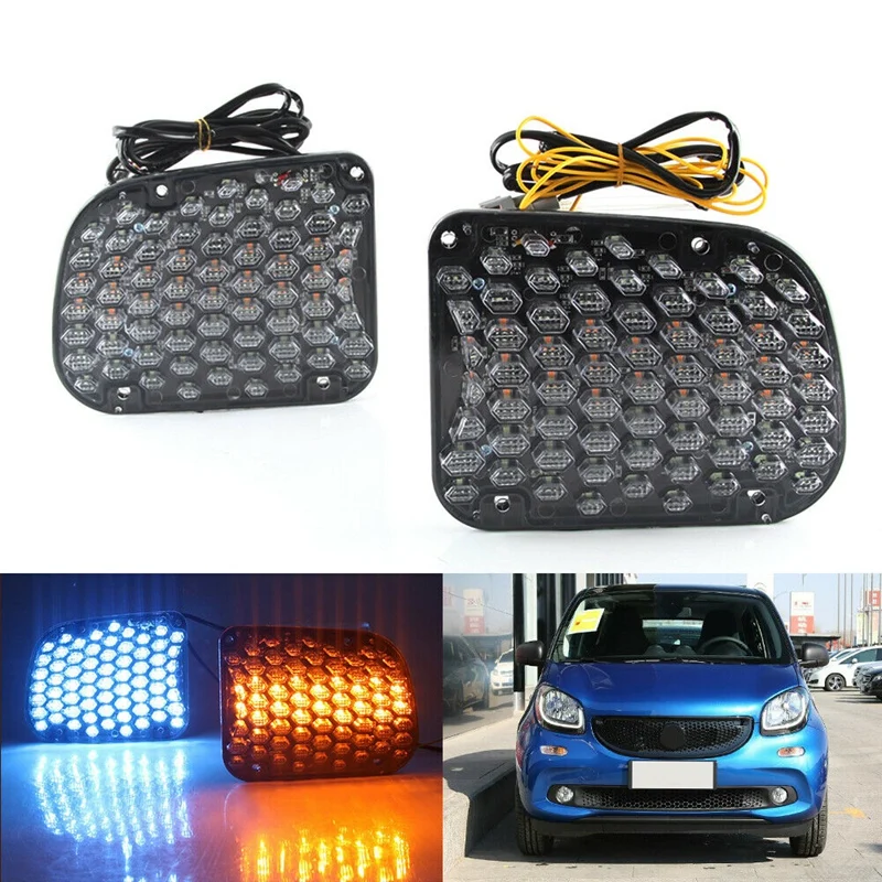 

2X Car LED DRL Daytime Running Lights Fog Driving Lamp for Mercedes-Benz Smart 2016-2019