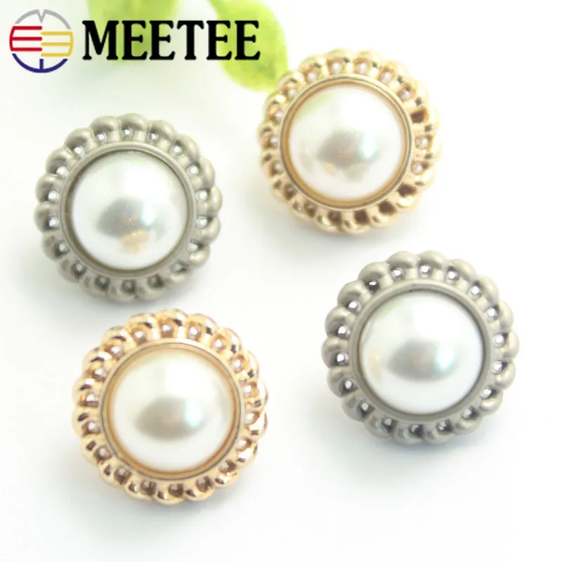 20pcs 11.5-12.5mm Fashion Pearl Shirt Button Sew-on Decorative Botones Women Cardigan Metal Buttons DIY Sewing Accessories | Дом и сад