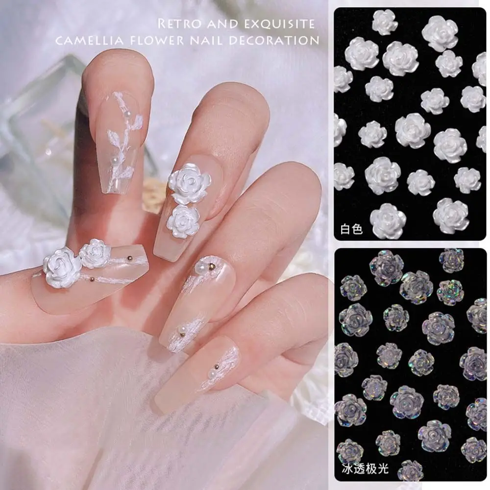 

Charms Korean Symphony Aurora Camellia Nail Art Jewelry DIY Ornaments Manicure Accessories 3D Nail Art Decoration
