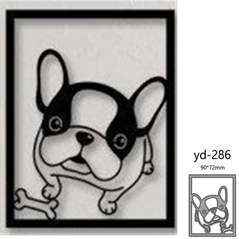 Металлические Вырубные штампы форма животное собака украшение для скрапбукинга