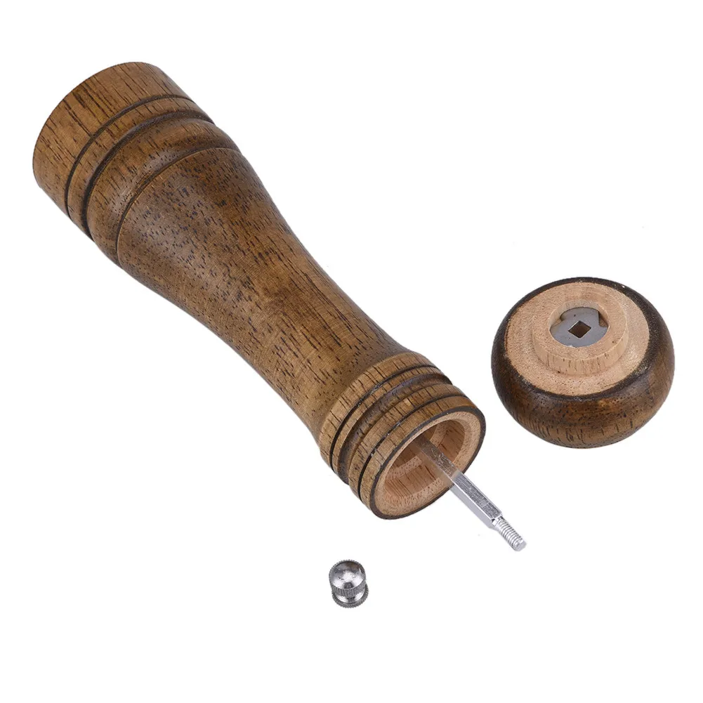 Ручная измельчитель из древесины дуба ручная приправа соль перец твердые