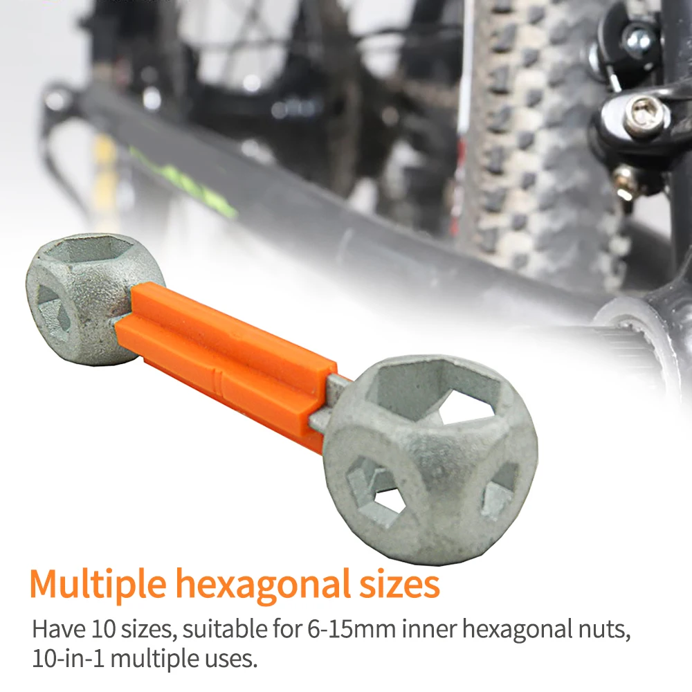 

Велосипедный ключ гаечный ключ, портативный шестигранный инструмент для ремонта костей из цинкового сплава с шестигранными отверстиями, п...