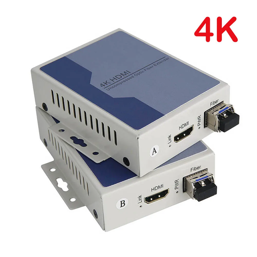 Расширители 4K HDMI незапрессованные по оптоволоконному одномодовому волокну до 10