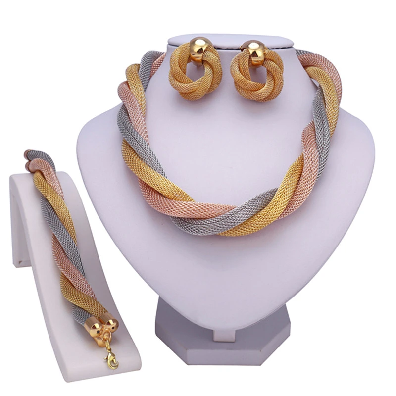 

ZuoDi fashion Dubai Gold New Design Nigerian Wedding African Beads Jewelry Set Saudi necklace Bracelet Earring Ring Jewelry Set