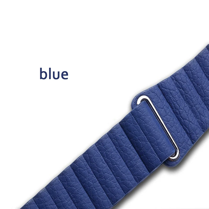 blue Натуральная кожа для apple watch band 4(iwatch 5) 44 мм 40 мм apple watch 3 2 1 ремешок 42 мм 38 мм аксессуары для запястья браслета - Цвет ремешка: blue