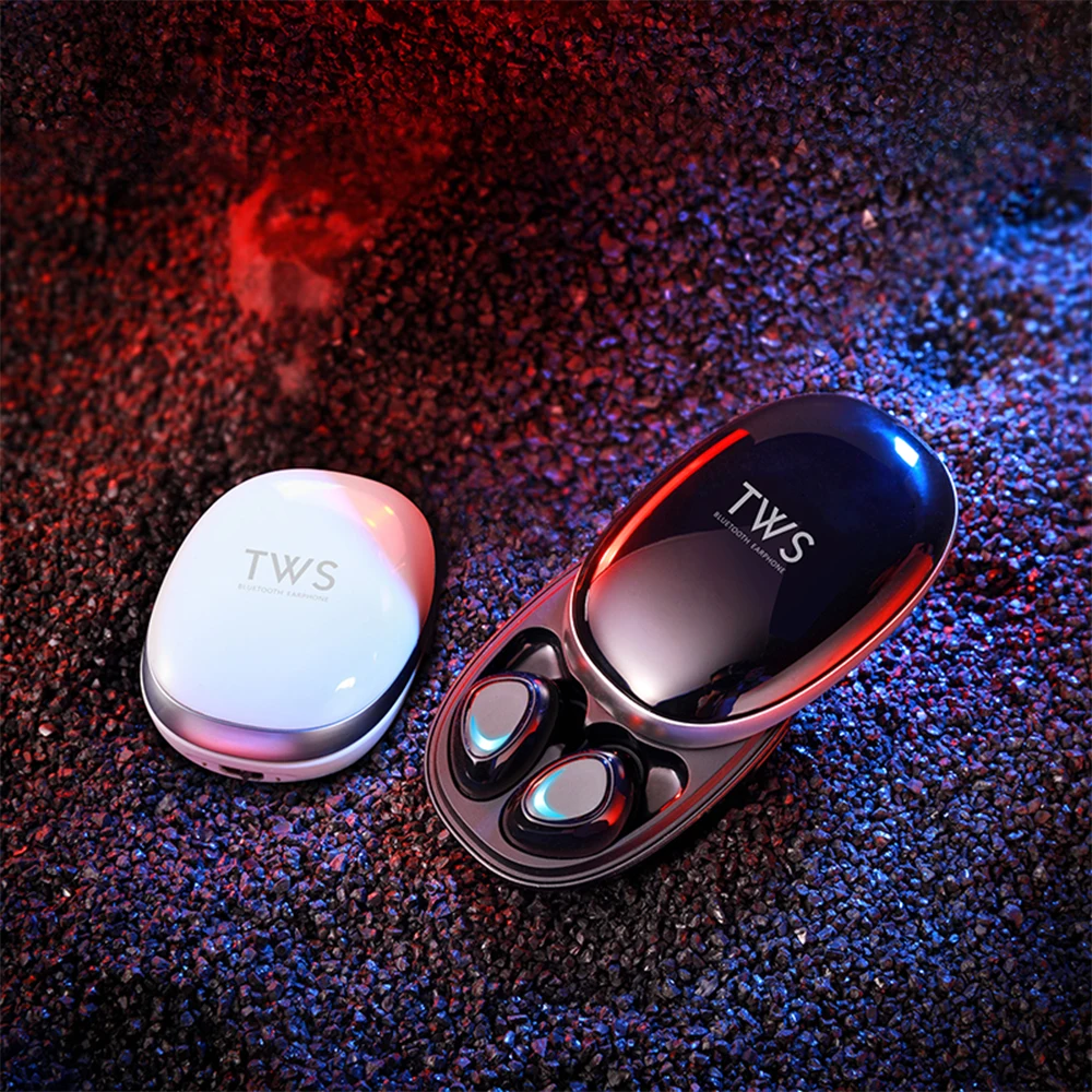 

Mini TWS Wireless Earphones LED Bluetooth 5.0 AI Smart Siri Headphones 9D Hifi Stereo Sports Waterproof Headset With Microphone