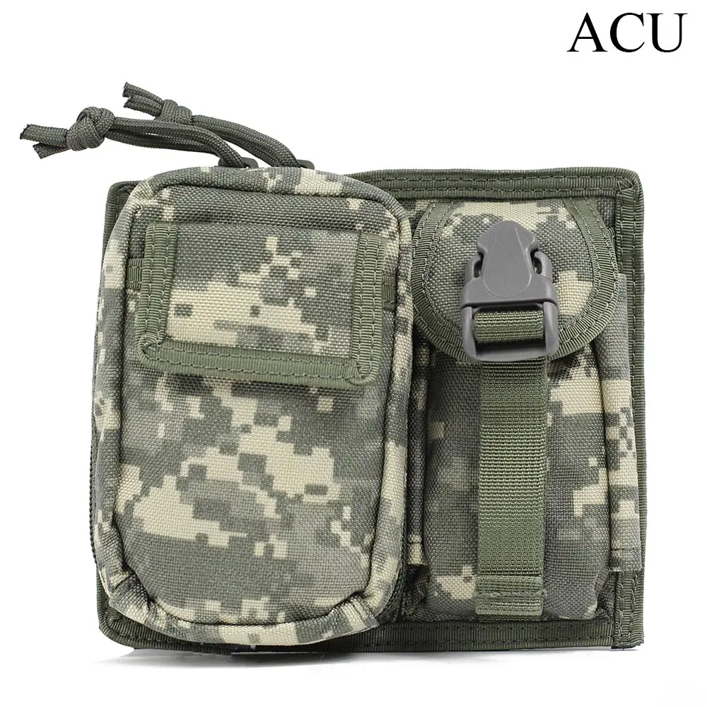 SINAIRSOFT Тактический Molle Чехол поясная сумка водонепроницаемый нейлон многофункциональная повседневная мужская маленькая сумка Мобильный чехол для телефона охотничья сумка - Цвет: ACU