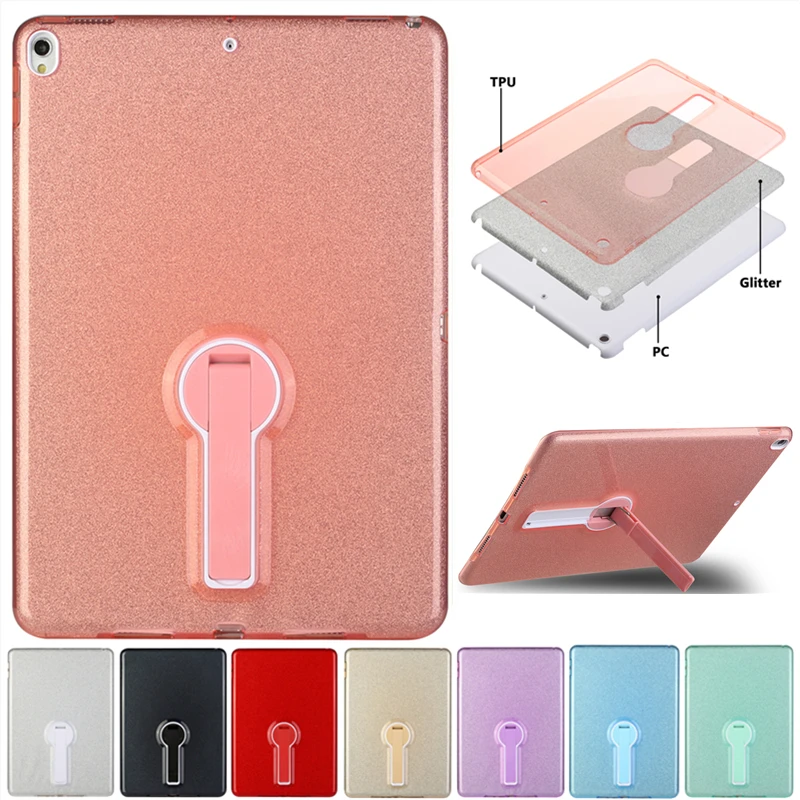 

Tablet Cover For Apple IPad Pro 10.5 inch Glitter TPU PC Stand Case For Coque Ipad Air 10.5 2019 Air 3 7th Generation Cover Case