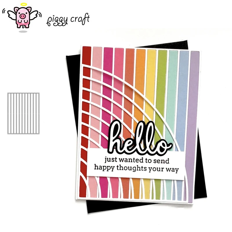 

Piggy Craft metal cutting dies cut die mold Strip rectangle frame Scrapbook paper craft knife mould blade punch stencils dies