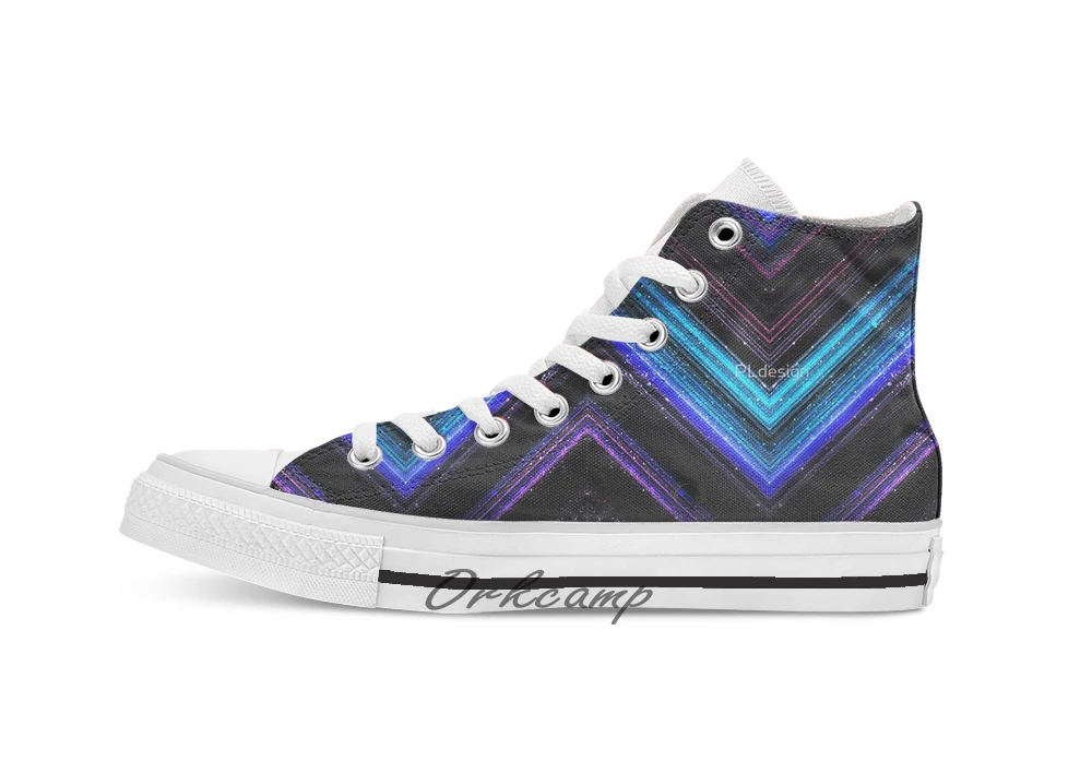 Блестящие повседневные парусиновые кроссовки с высоким берцем на шнуровке Цвет