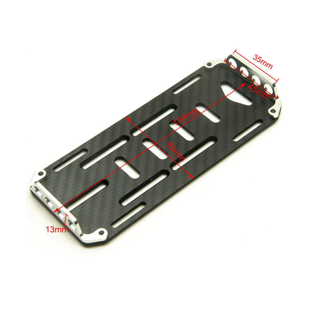 SCX10 Aluminum Alloy Carbon Fiber Battery Mounting Plate for RC Car 1:10 Scale Crawler Axial CC01 F350 D90 RC4WD | Игрушки и хобби