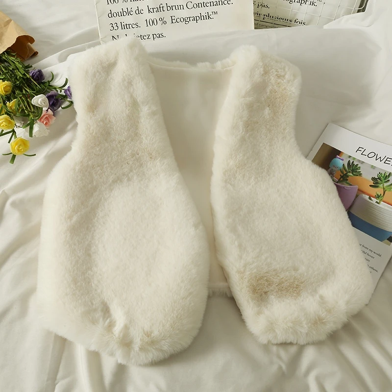 Дешевая оптовая продажа новинка 2021 Модный корейский черный меховой жилет